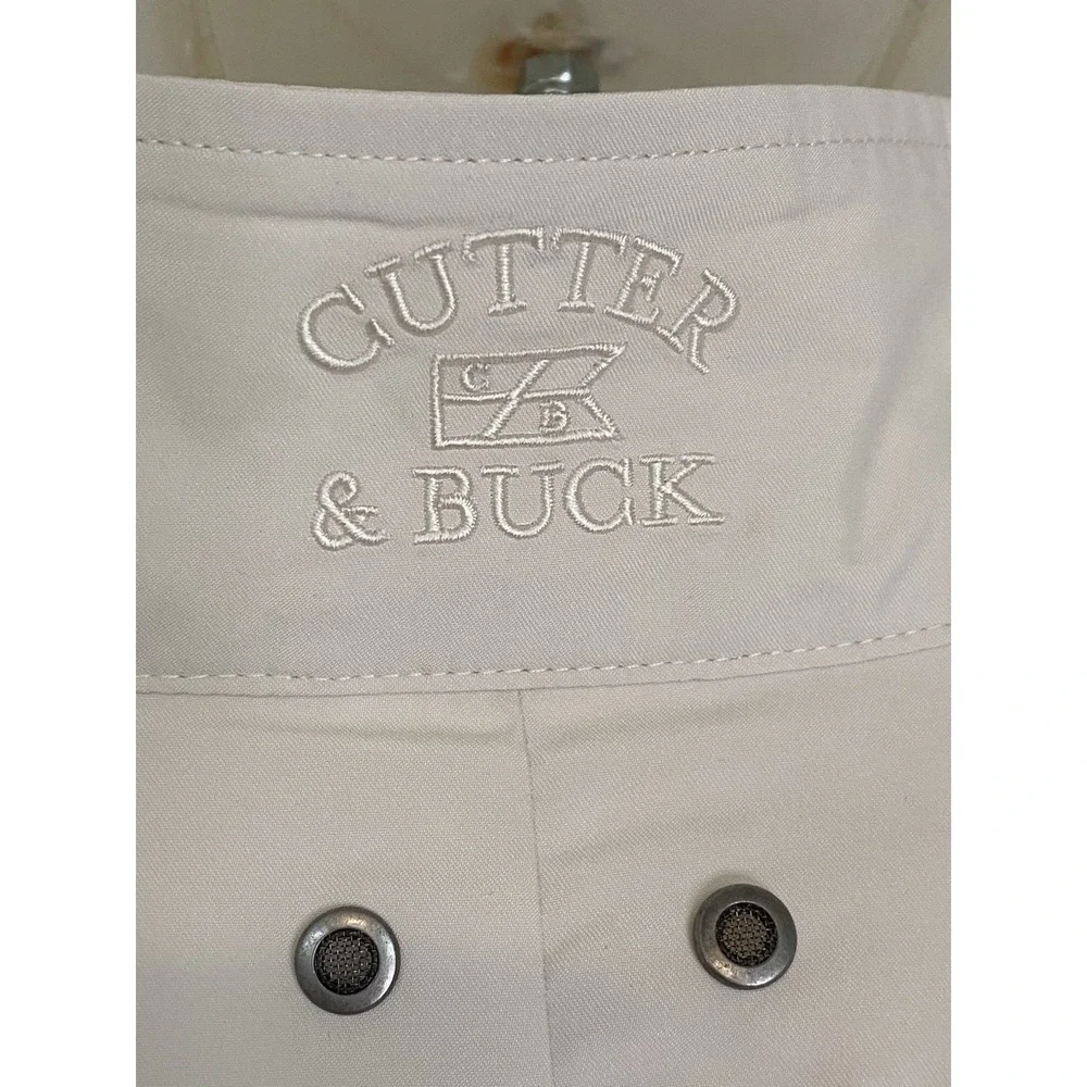 Cutter & Buck CB Windtek Half Zip Ivory Golf Jacket Men's 2XB/2TG Zipped Pockets